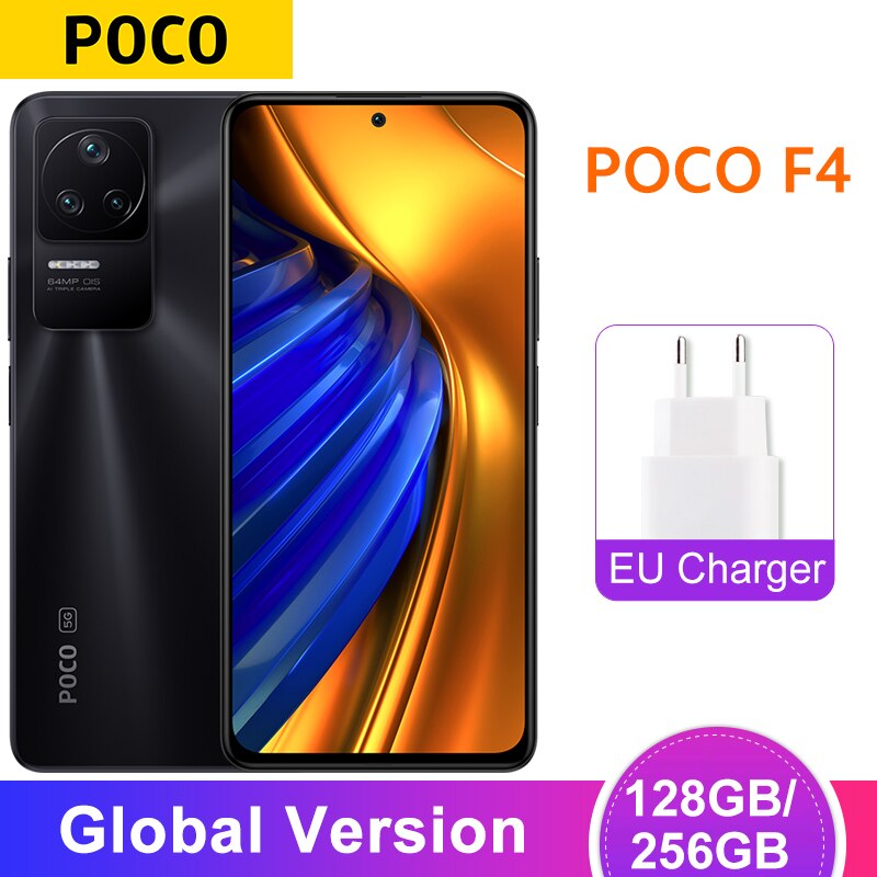 Smartphone POCO F4 5G versión Global, 128GB/256GB, Snapdragon 870, ocho núcleos, cámara de 64MP, OIS 120Hz, Pantalla AMOLED DotDisplay, carga de 67W