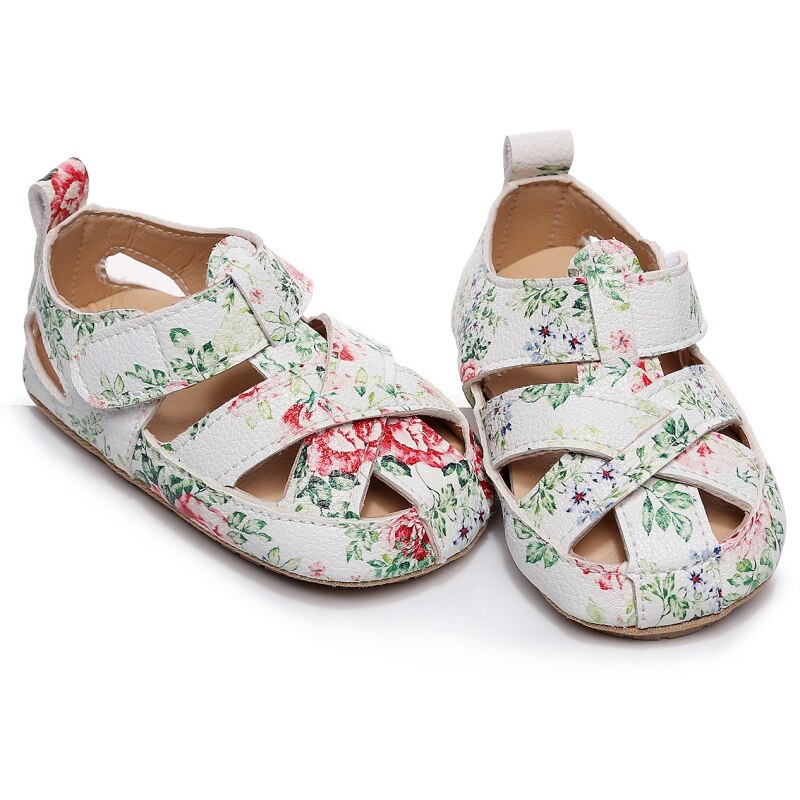 Toddle-zapatos de princesa para niña, sandalias lisas huecas de Pu, zapatos de playa para niño, suela de goma antideslizante, primeros pasos, 0-24 meses