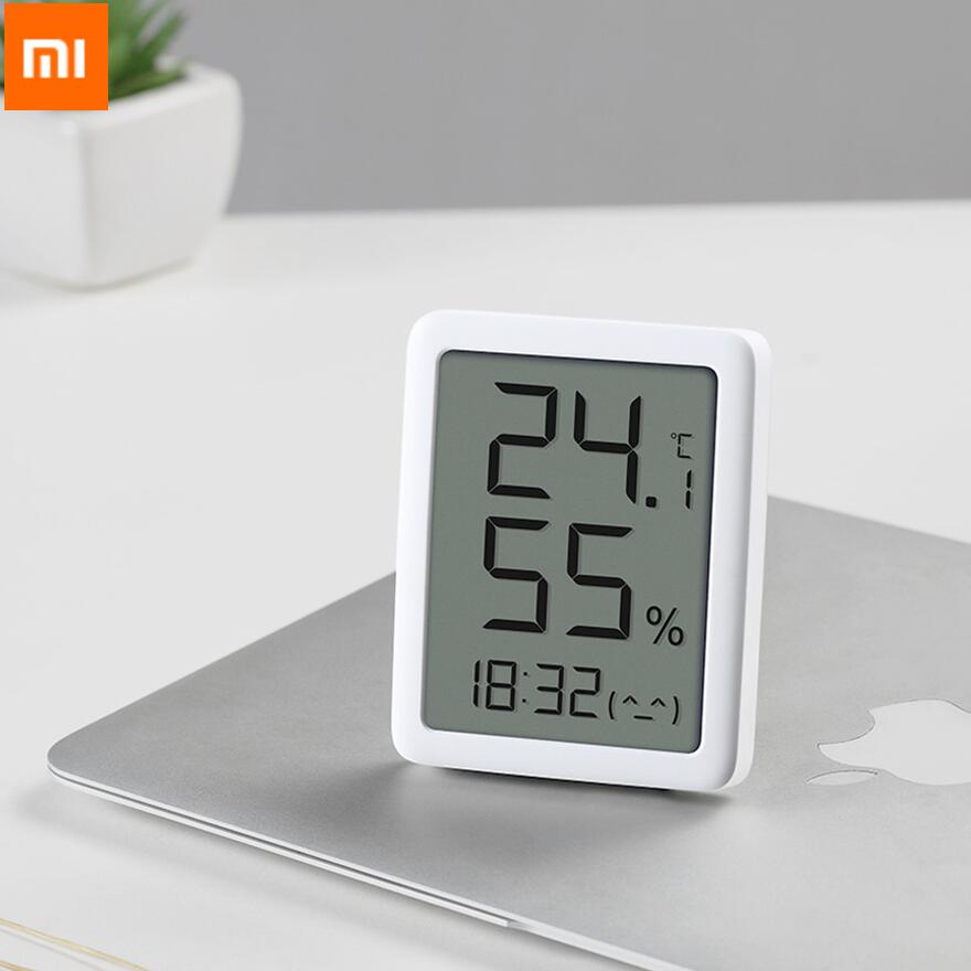 Higrotermómetro Xiaomi mi mijia miaomiaoce MMC Pantalla de tinta electrónica, termómetro Digital grande LCD, higrómetro, Sensor de temperatura y humedad