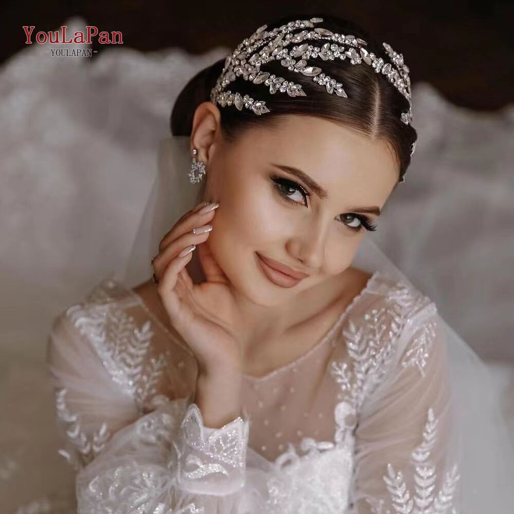 YouLaPan-Diadema nupcial HP425 para mujer, corona de boda, Tiara y tocado para novia, accesorios para el cabello, joyería para la cabeza del desfile