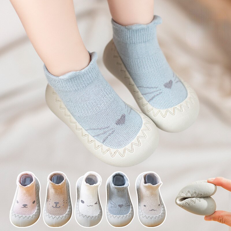 Zapatos de bebé andadores para primeros pasos, suela de goma suave, algodón, antideslizante, 0 a 3 años, primavera y otoño