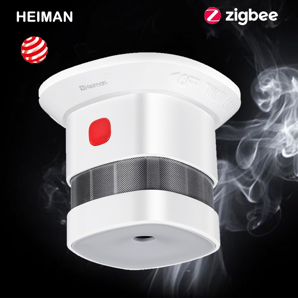 Zigbee-Detector de humo inteligente para el hogar, Sensor de prevención de seguridad de alta sensibilidad de 2,4 GHz, funciona con Smartthings