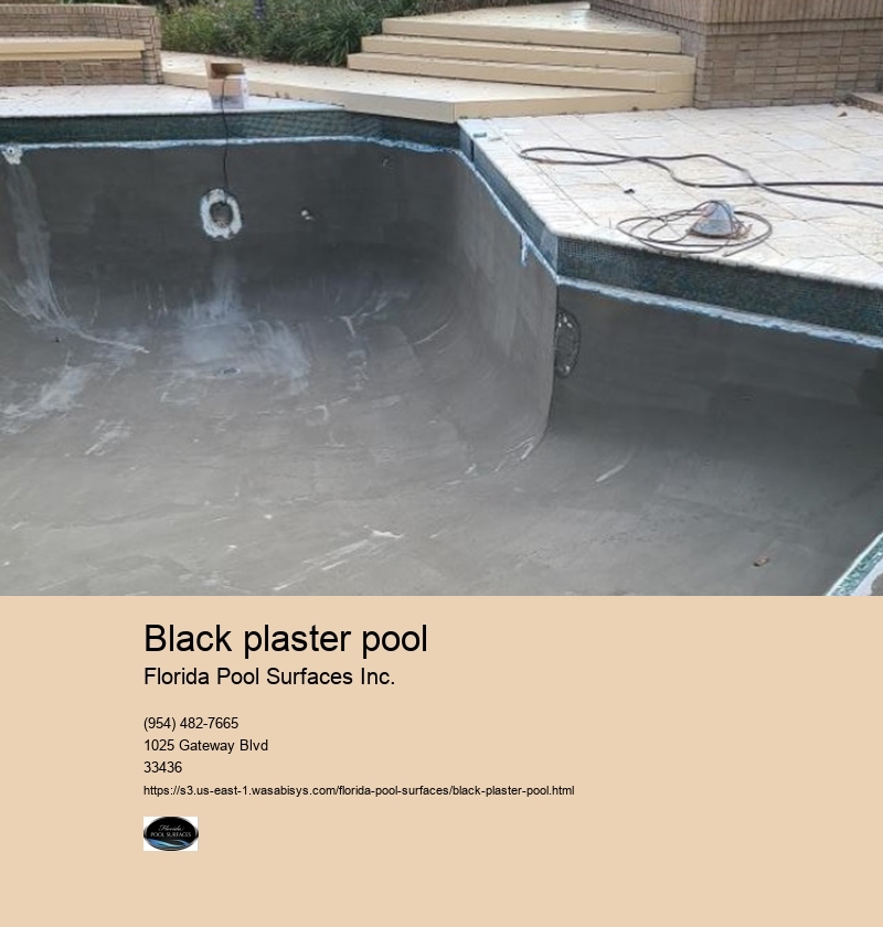 black plaster pool