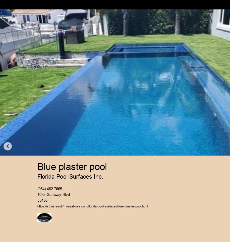 blue plaster pool