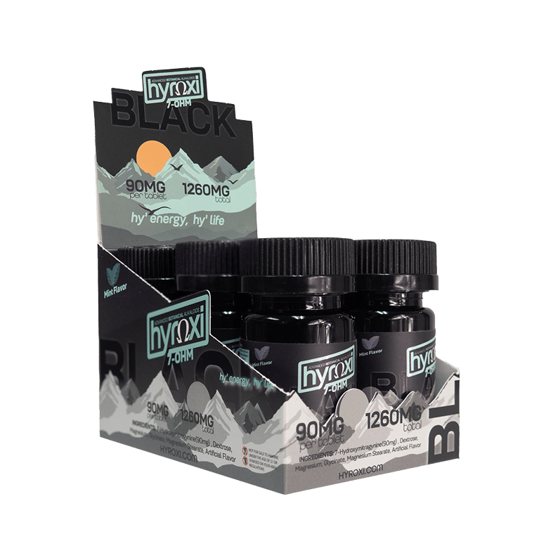 Hyroxi Black Tablet Bottle 14 Count 6 Pack