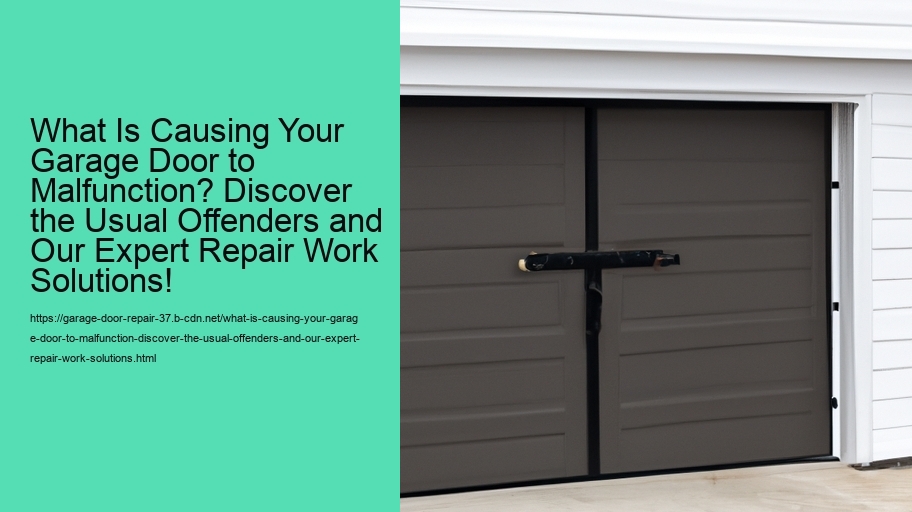 What Is Causing Your Garage Door to Malfunction? Discover the Usual Offenders and Our Expert Repair Work Solutions!