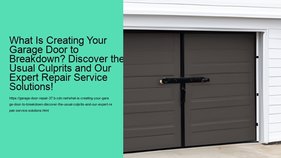 What Is Creating Your Garage Door to Breakdown? Discover the Usual Culprits and Our Expert Repair Service Solutions!