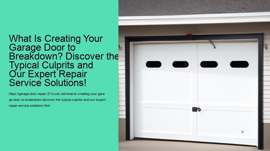 What Is Creating Your Garage Door to Breakdown? Discover the Typical Culprits and Our Expert Repair Service Solutions!