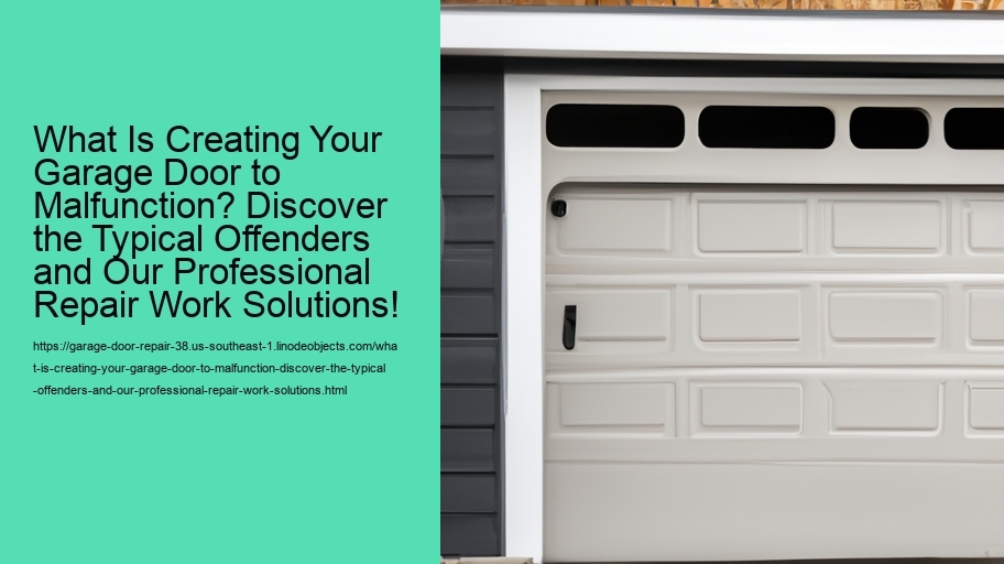 What Is Creating Your Garage Door to Malfunction? Discover the Typical Offenders and Our Professional Repair Work Solutions!