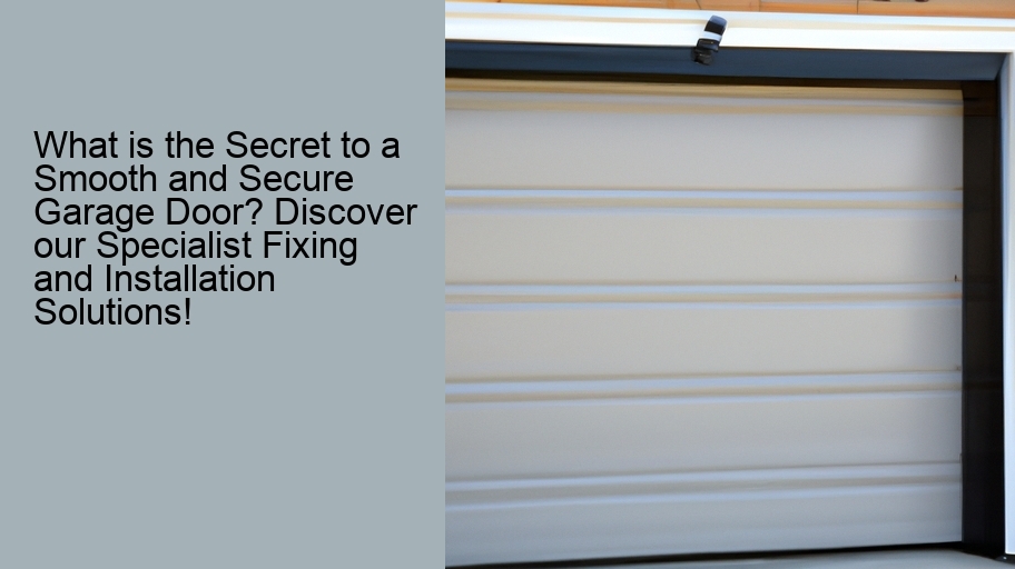 What is the Secret to a Smooth and Secure Garage Door? Discover our Specialist Fixing and Installation Solutions!