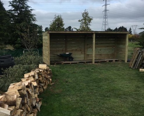 Grass to Glass wood shed build