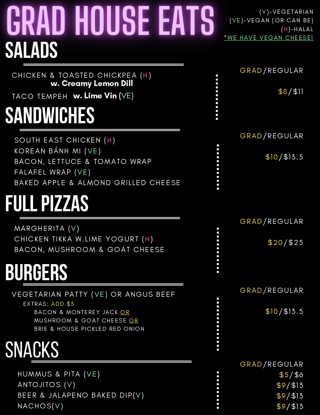 Graduate House Graduate Student Association UW   Winter 2024 Food Menu WEBSITE Page 0001 