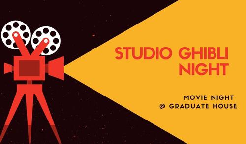studio ghibli movie night poster