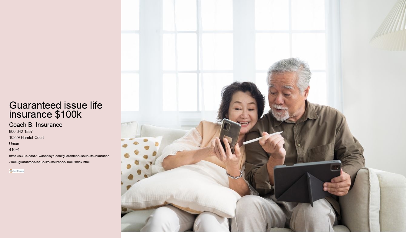 Best guaranteed issue life insurance $100k