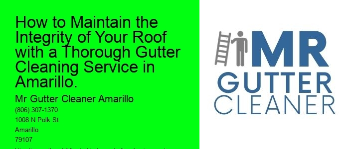 How to Maintain the Integrity of Your Roof with a Thorough Gutter Cleaning Service in Amarillo.