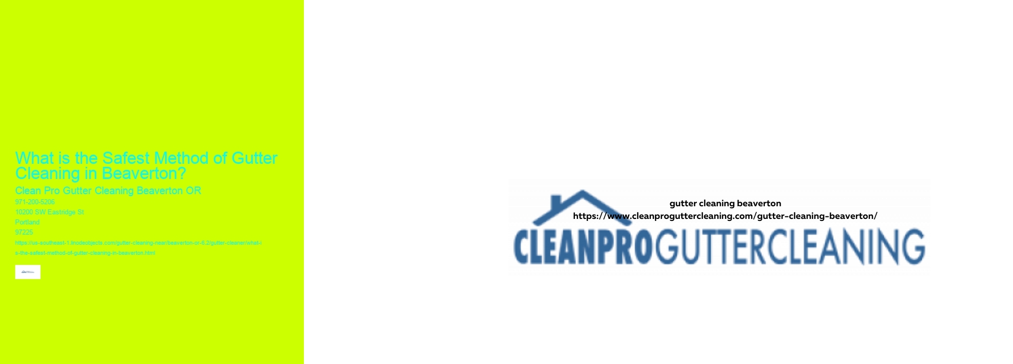 What is the Safest Method of Gutter Cleaning in Beaverton?  
