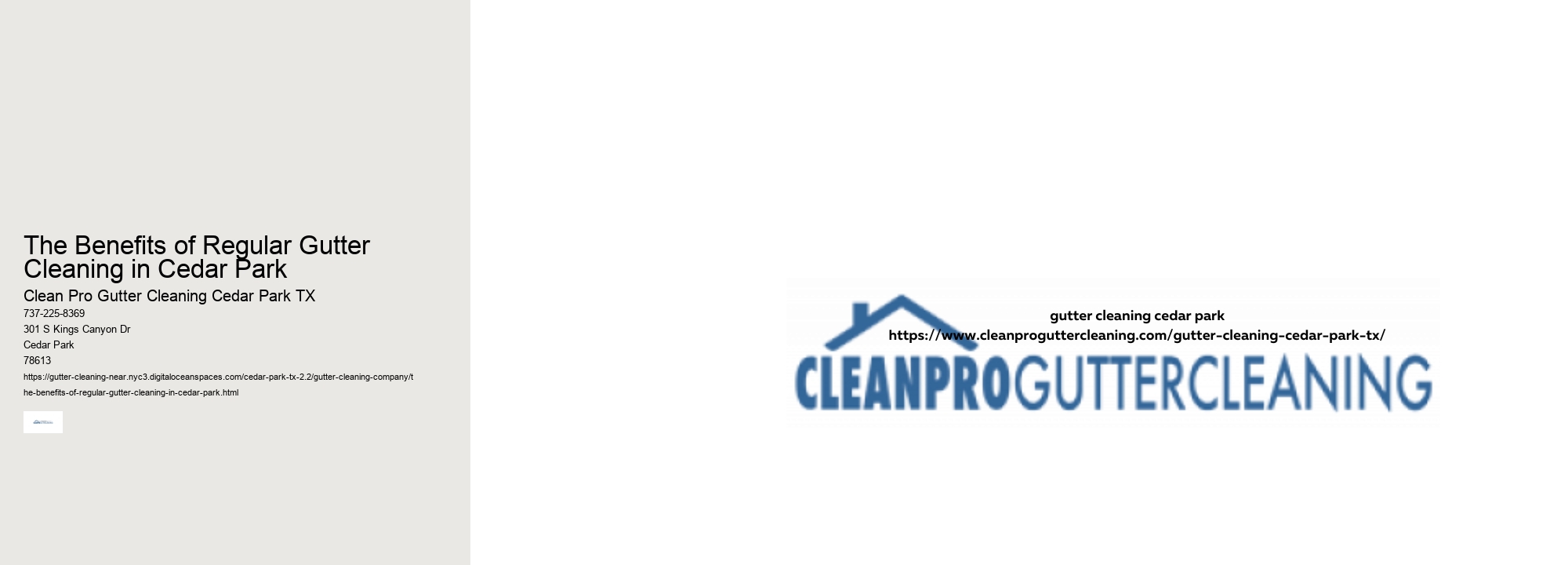 The Benefits of Regular Gutter Cleaning in Cedar Park 