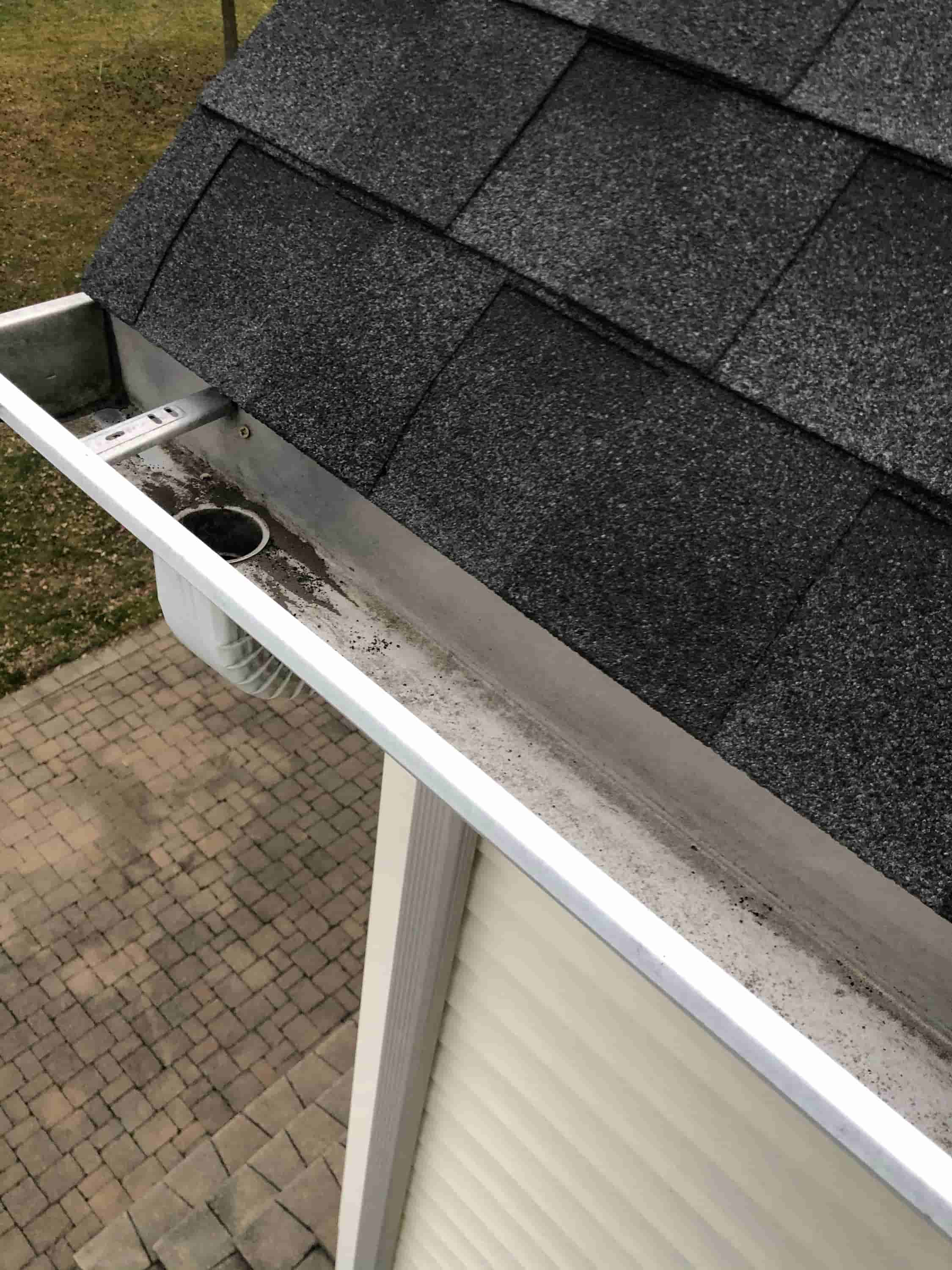 clean roof gutter