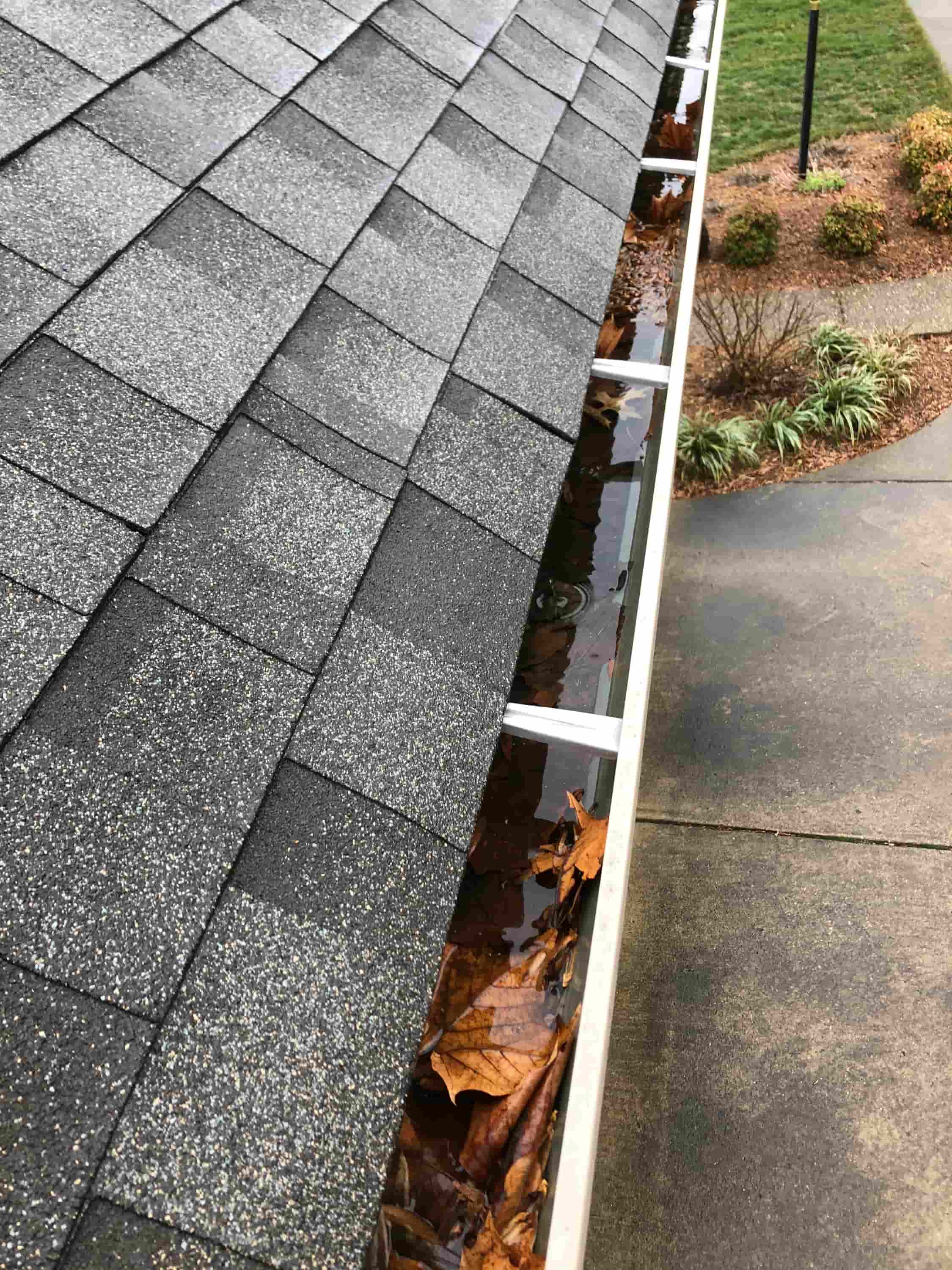 any gutters cleaned