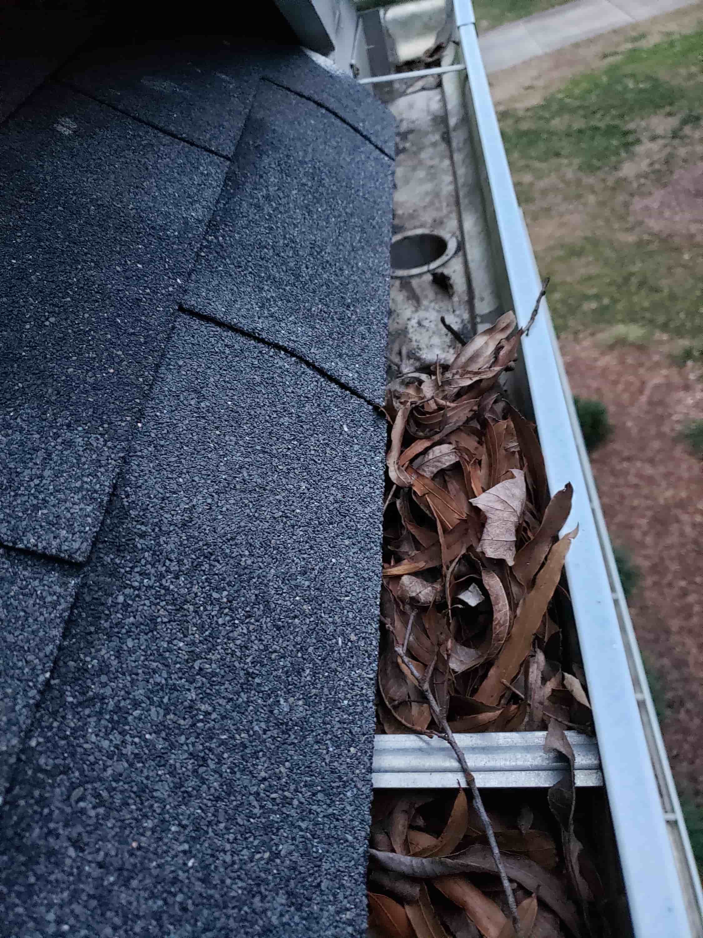 gutter cleaning with power washer