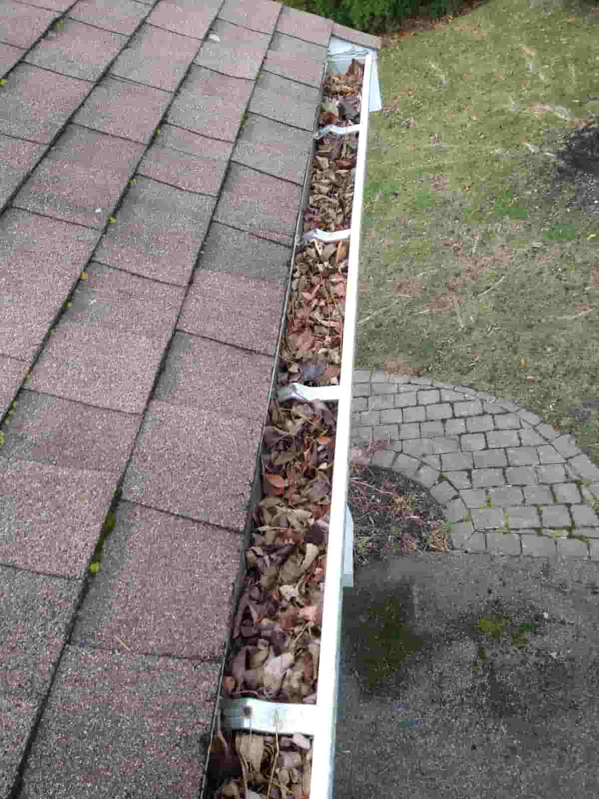 leaf blower clean gutters