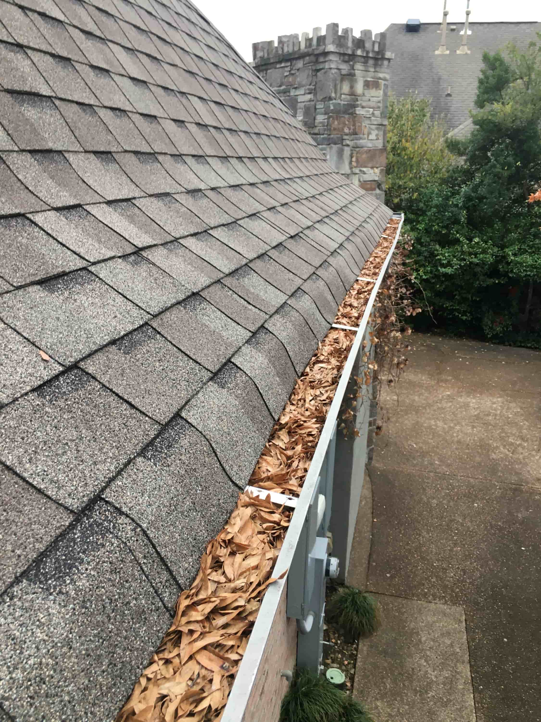 keep leaves out of gutters