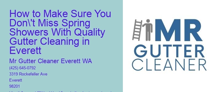 How to Make Sure You Don't Miss Spring Showers With Quality Gutter Cleaning in Everett 
