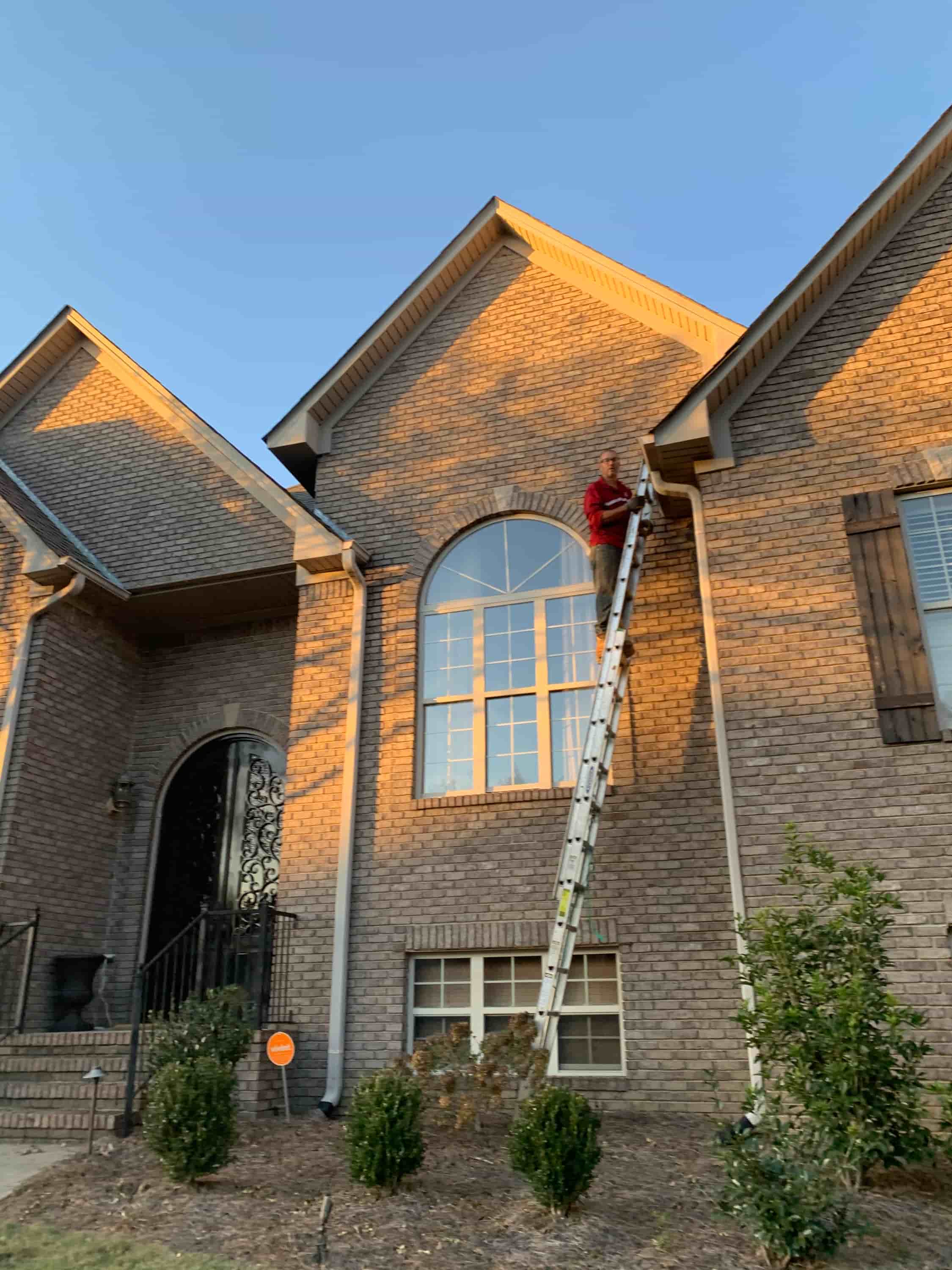 cleaning out downspouts