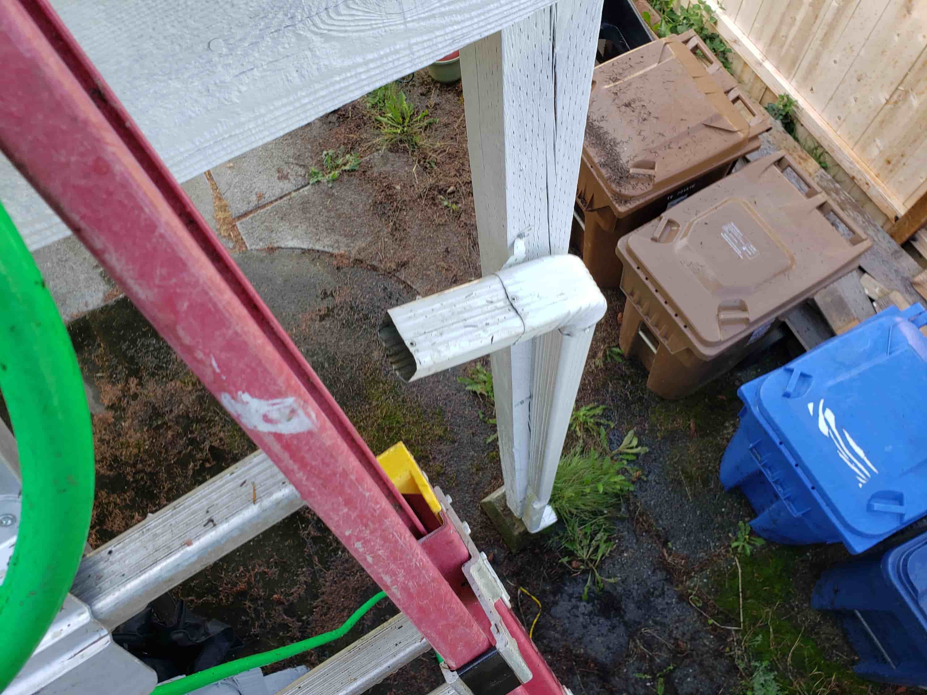 cleaning outside of gutters