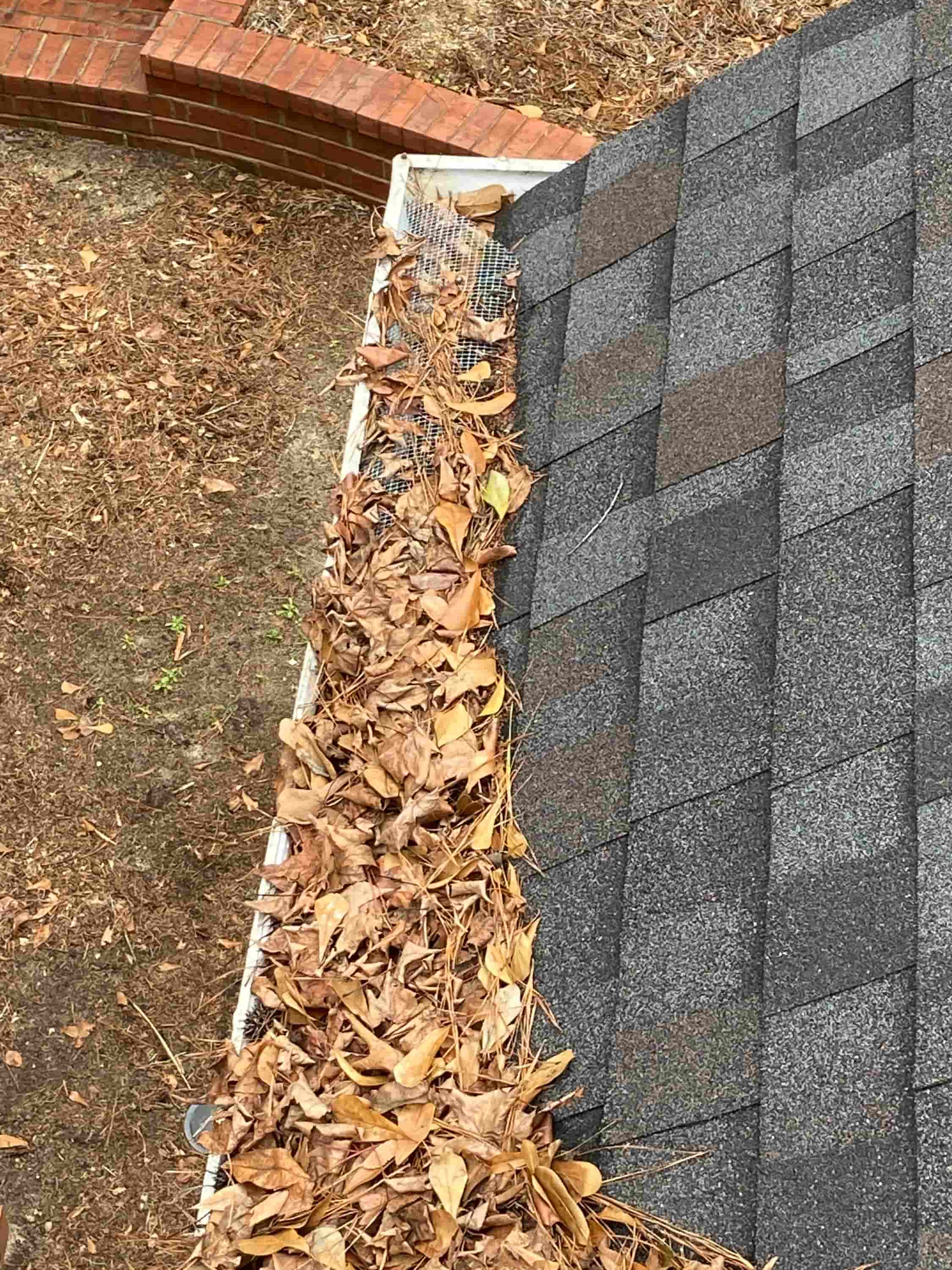 cleaning white gutters