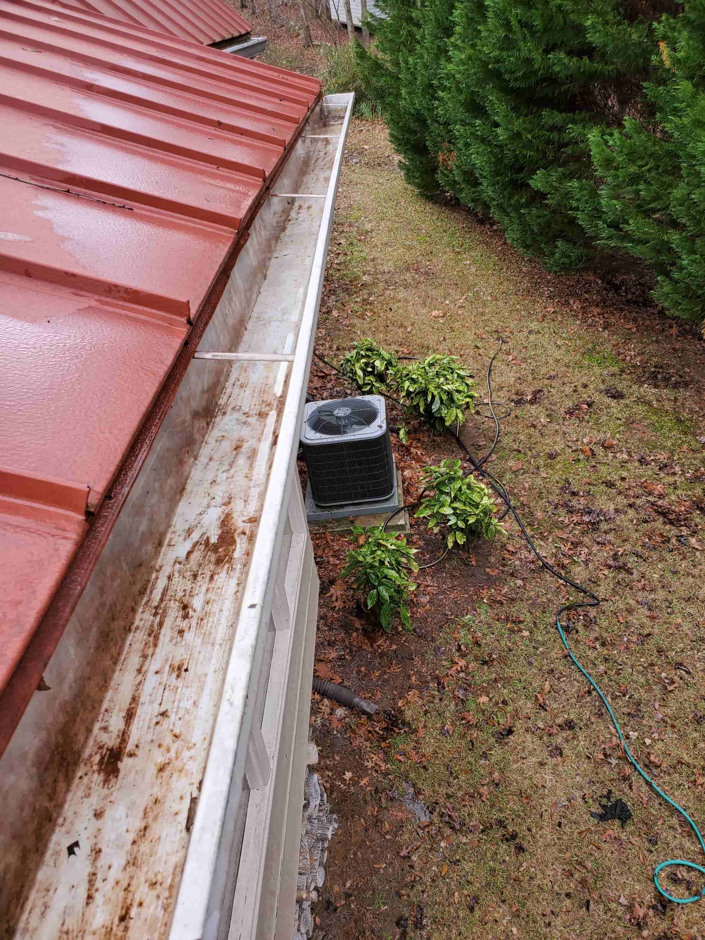 pressure wash gutters