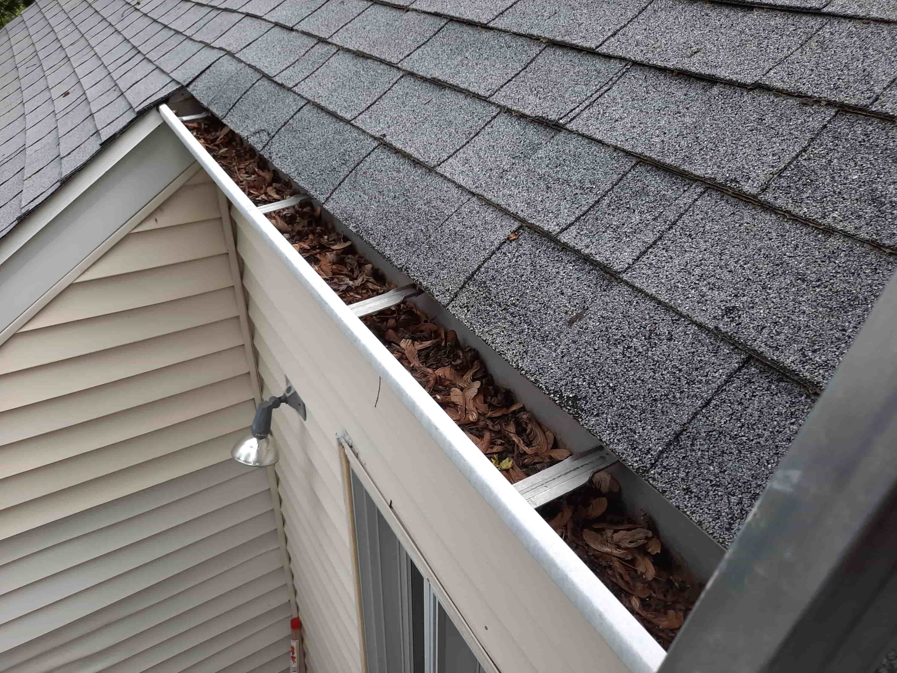 cleaning gutters from ground level