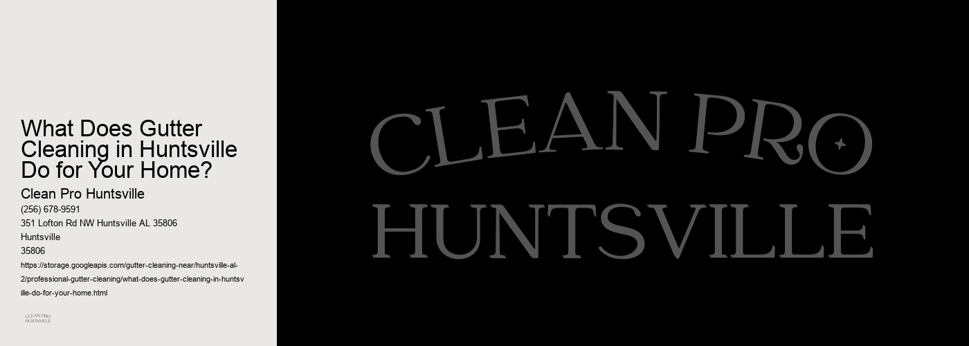 What Does Gutter Cleaning in Huntsville Do for Your Home? 