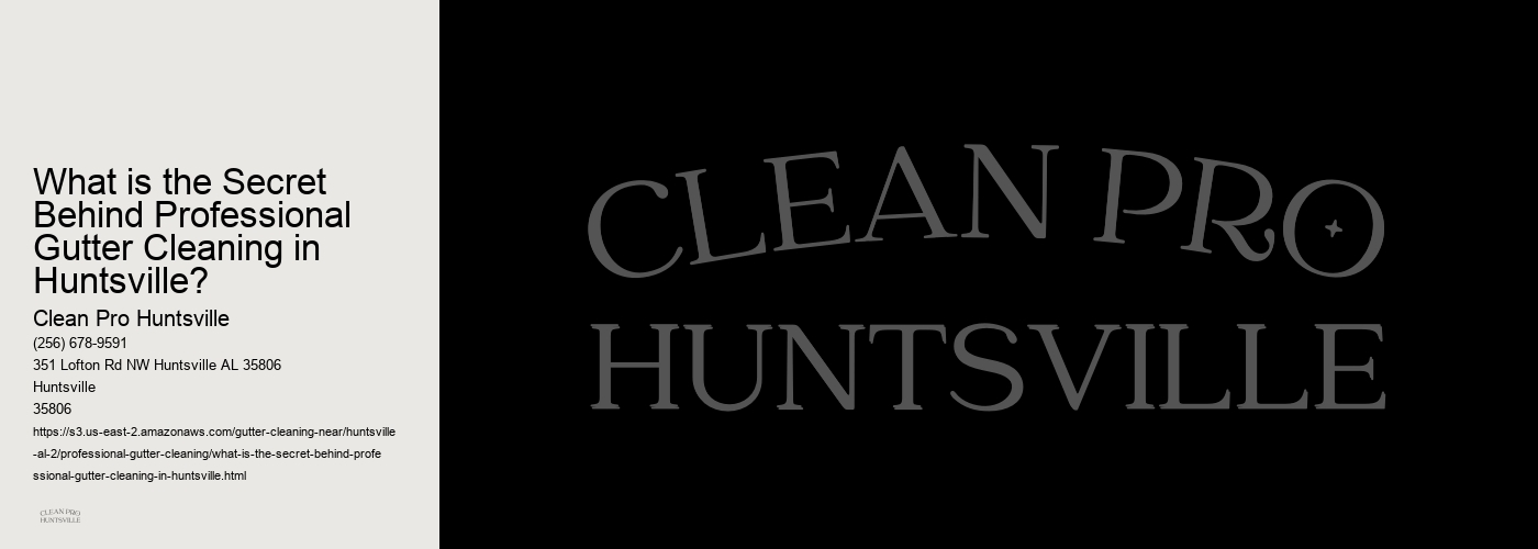 What is the Secret Behind Professional Gutter Cleaning in Huntsville? 