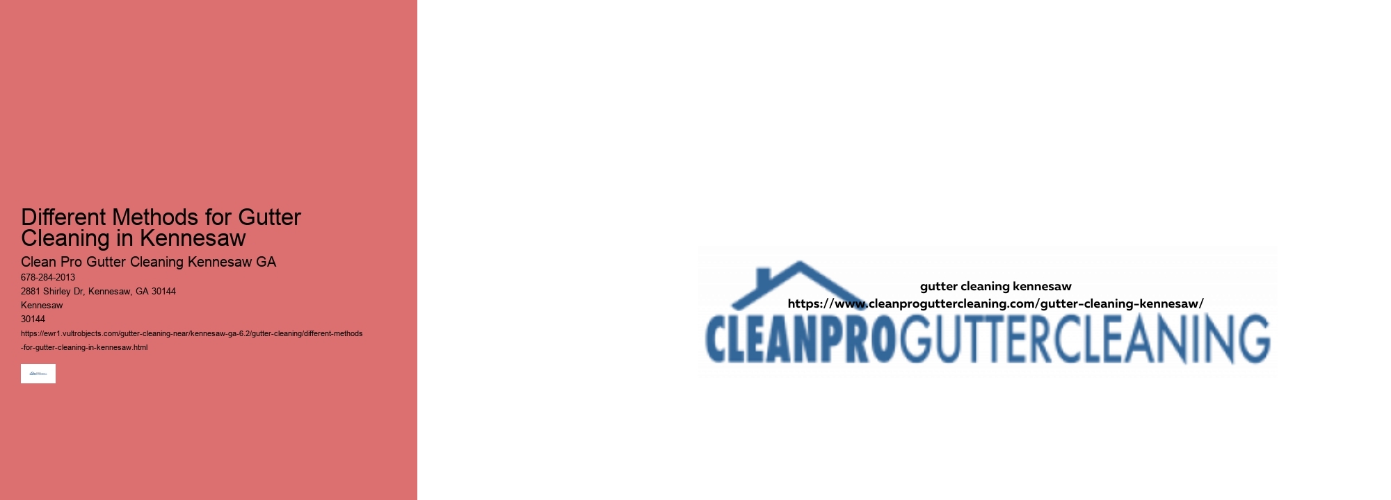 Different Methods for Gutter Cleaning in Kennesaw 
