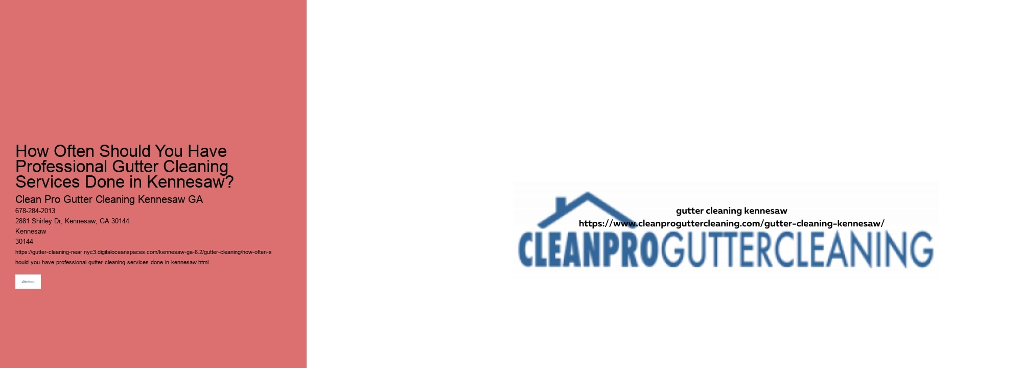 How Often Should You Have Professional Gutter Cleaning Services Done in Kennesaw? 