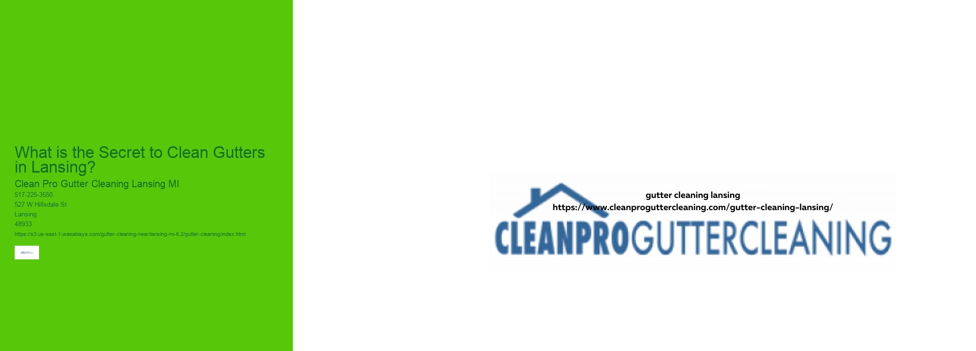 What is the Secret to Clean Gutters in Lansing?
