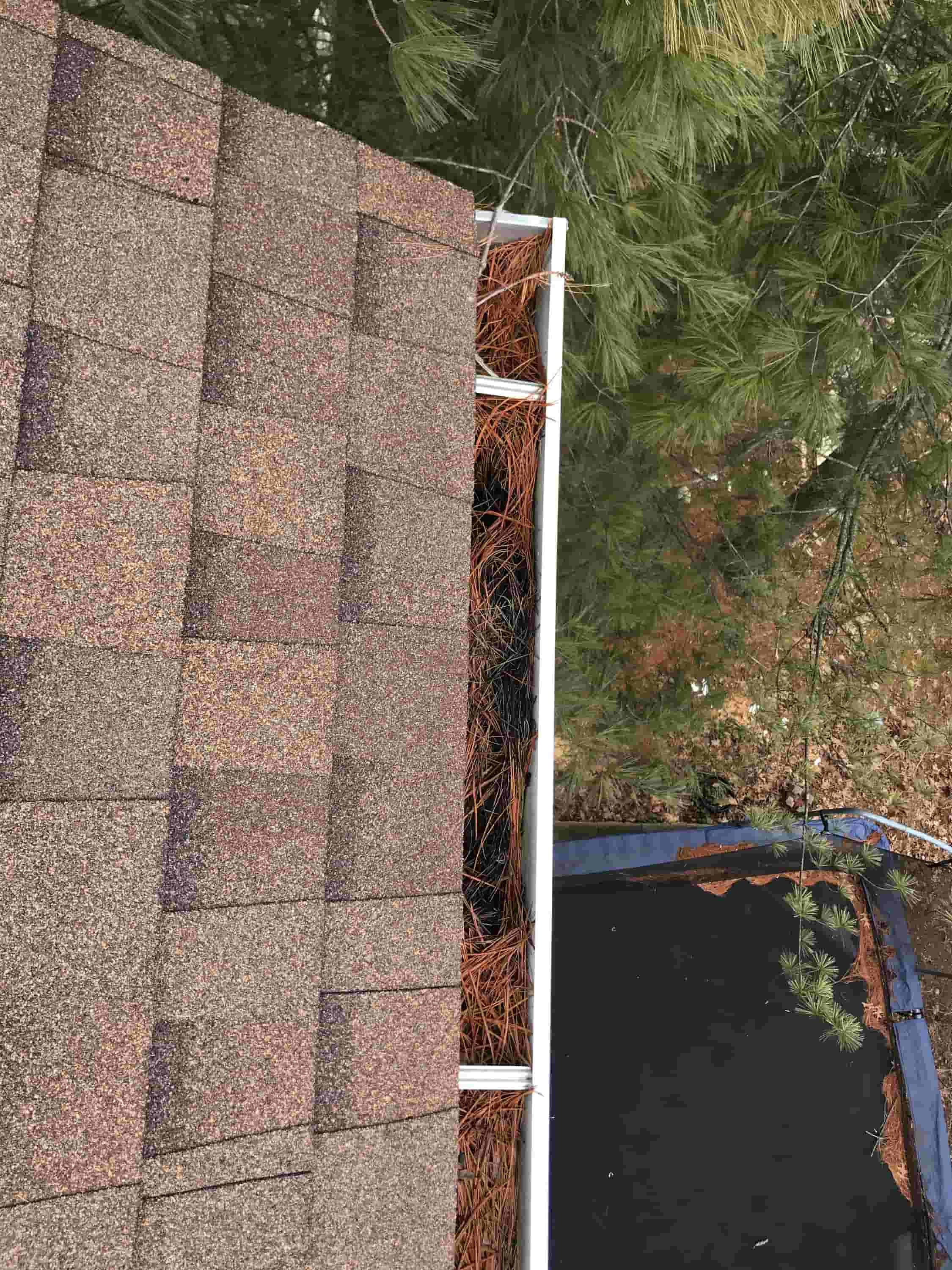 cleaning outside of gutters