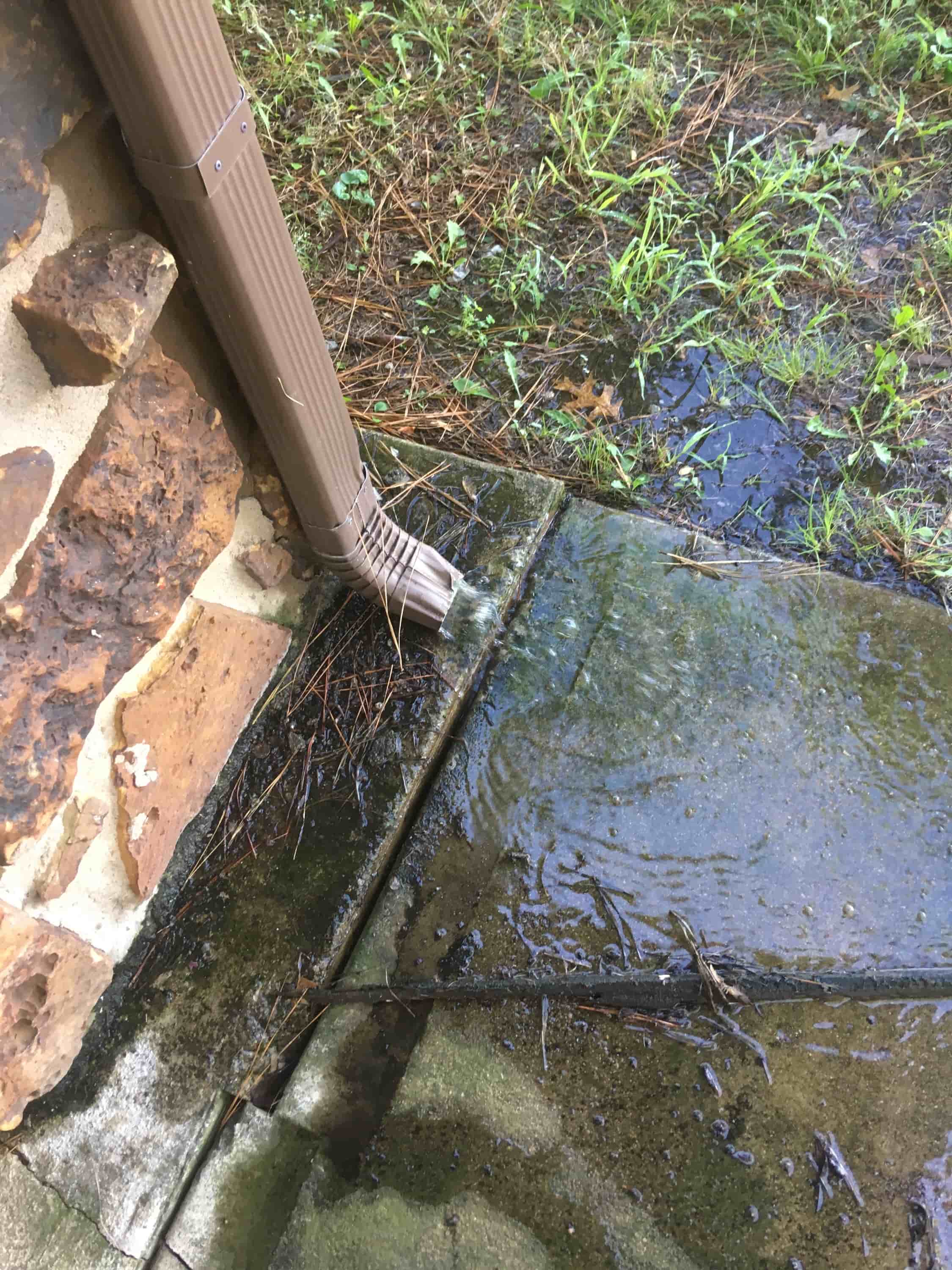 clear clogged downspout