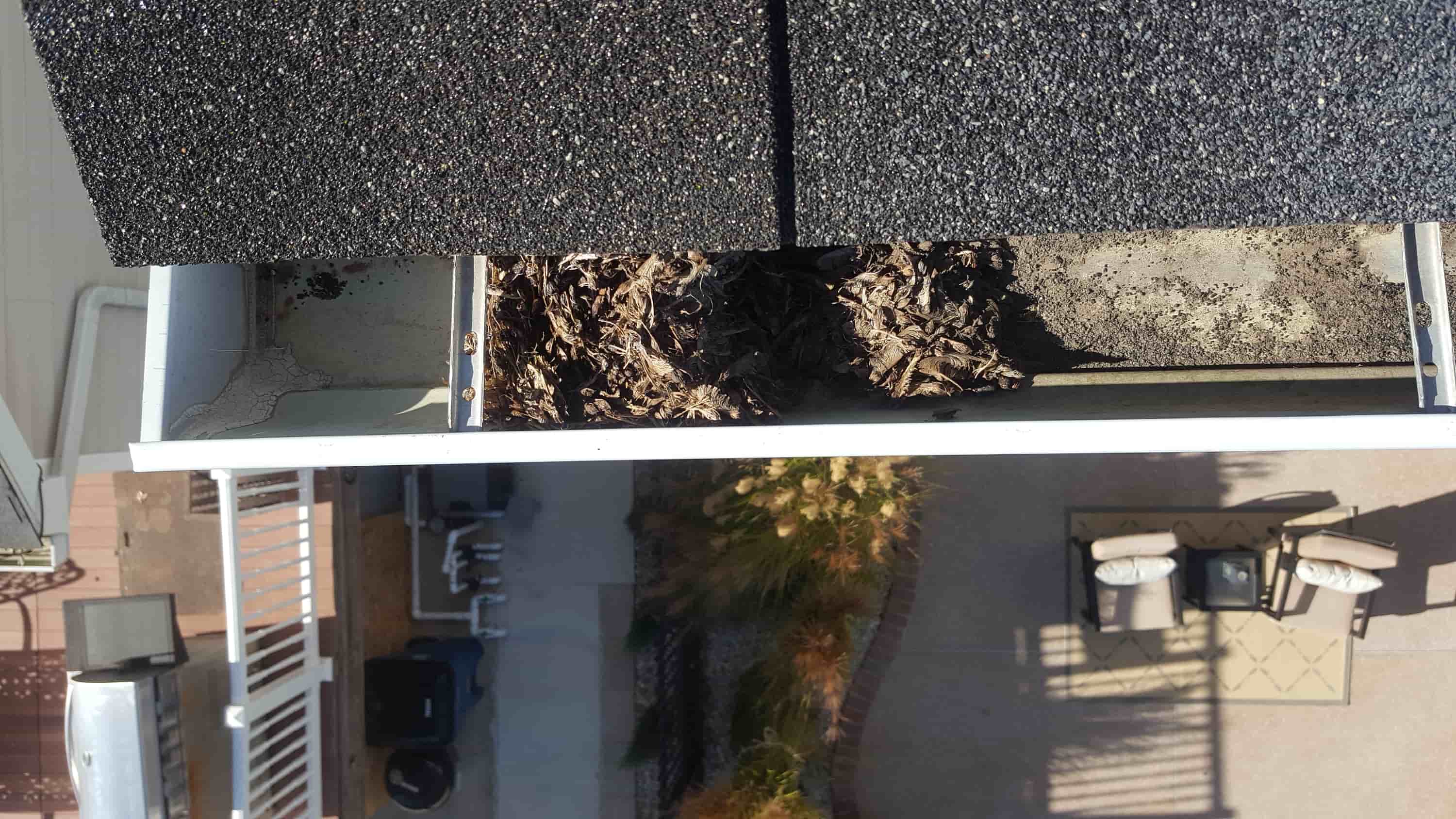 gutter cleaning from ground level