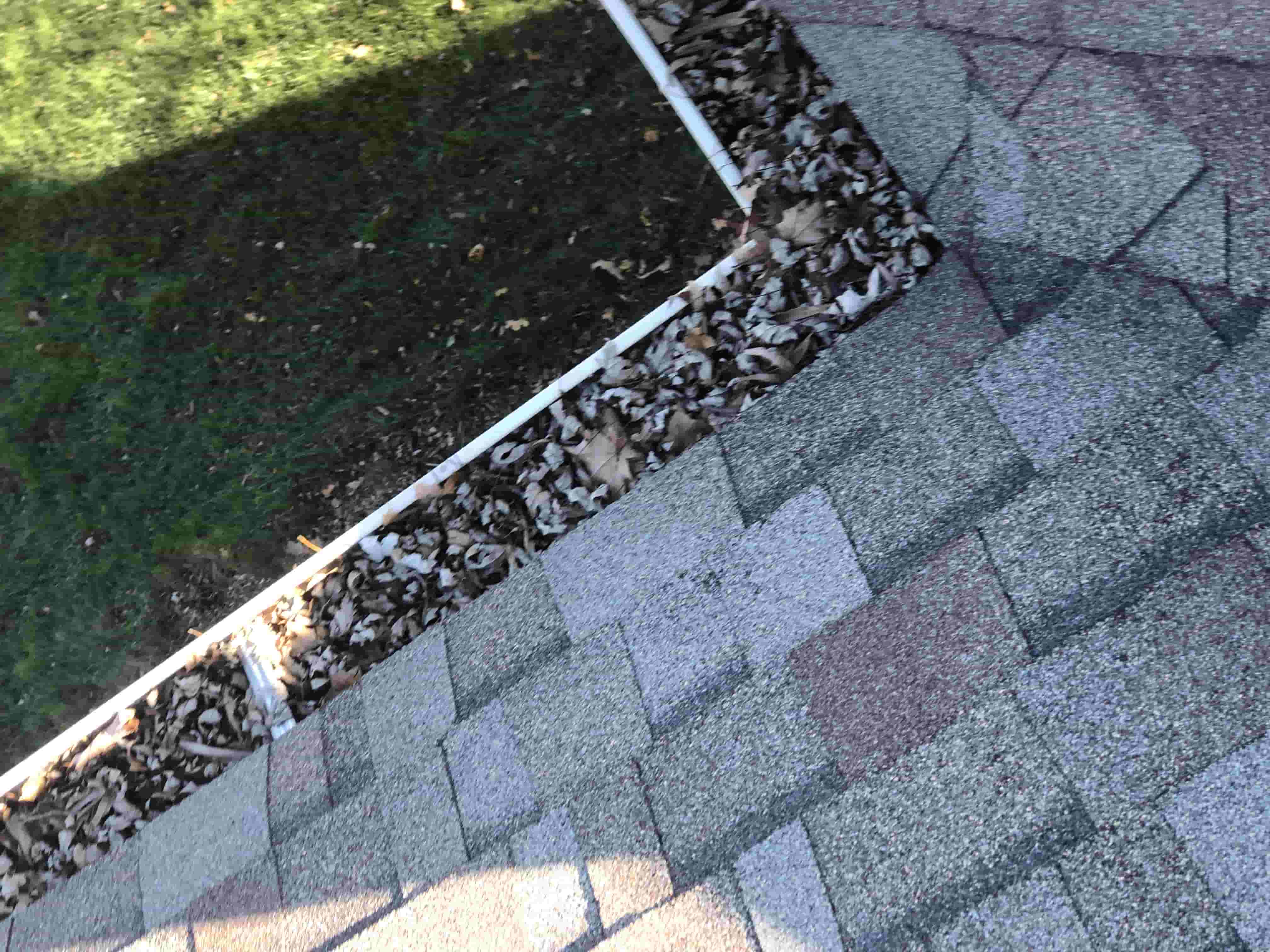 leaf blower to clean gutters