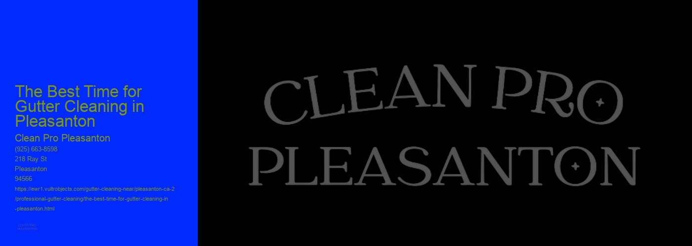 The Best Time for Gutter Cleaning in Pleasanton 