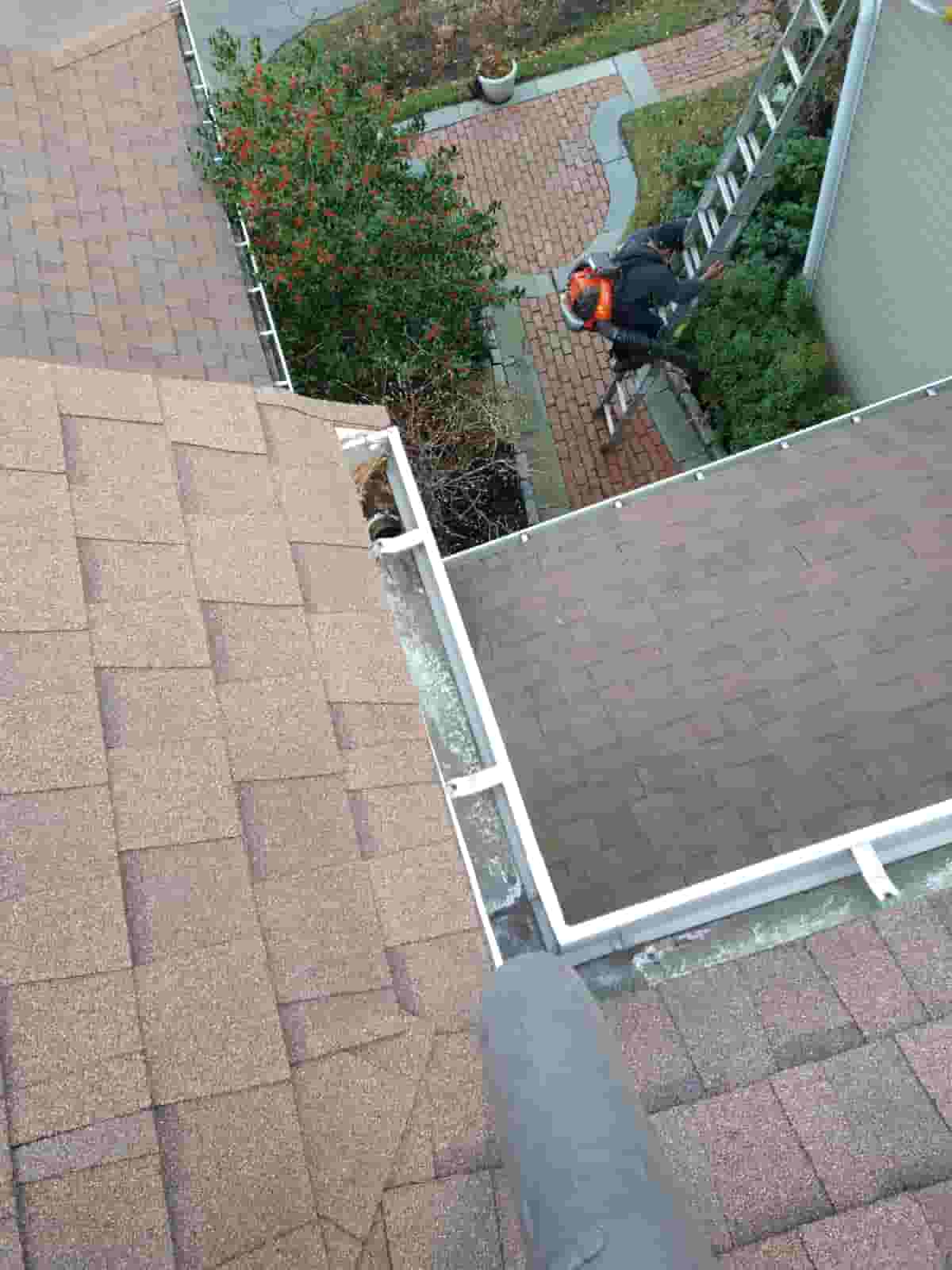 how to clean gutters from ground