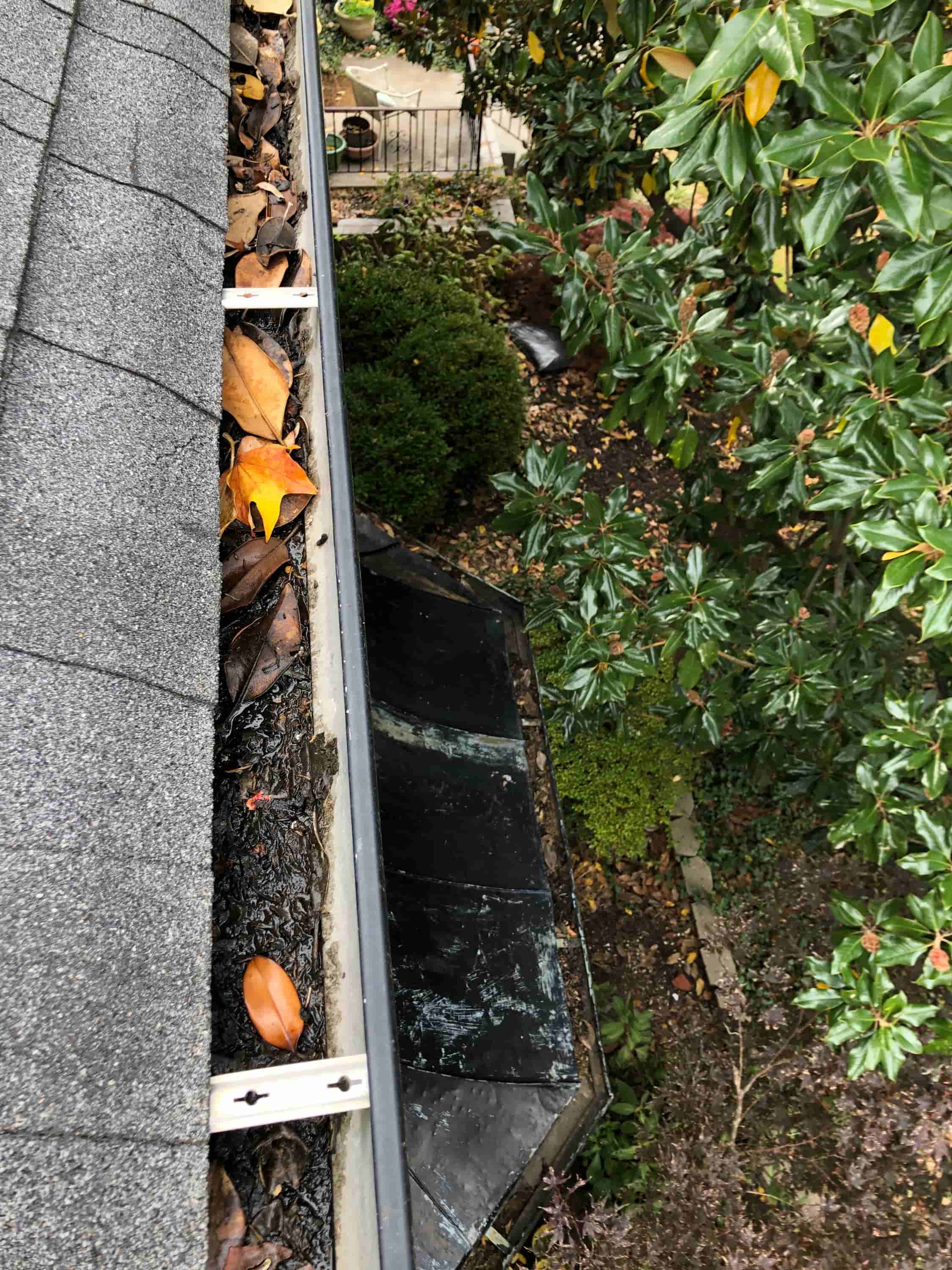 cleaning out gutter drains
