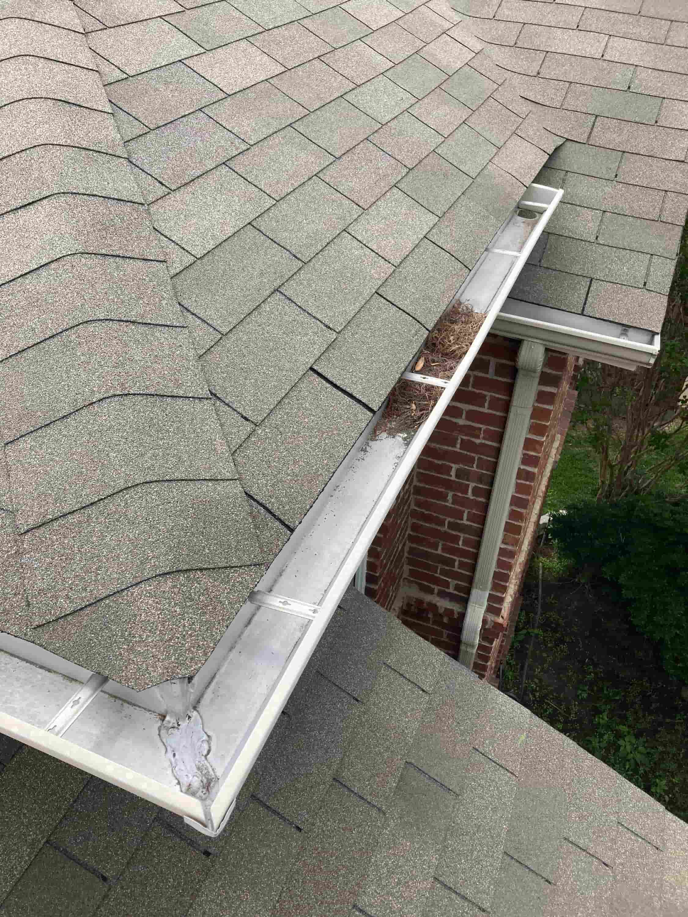 cleaning out gutters