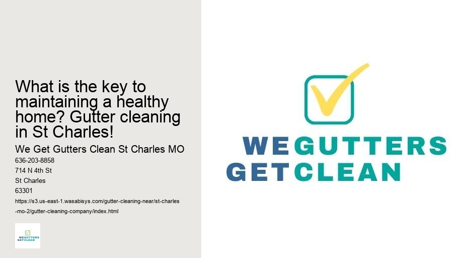 What is the key to maintaining a healthy home? Gutter cleaning in St Charles!
