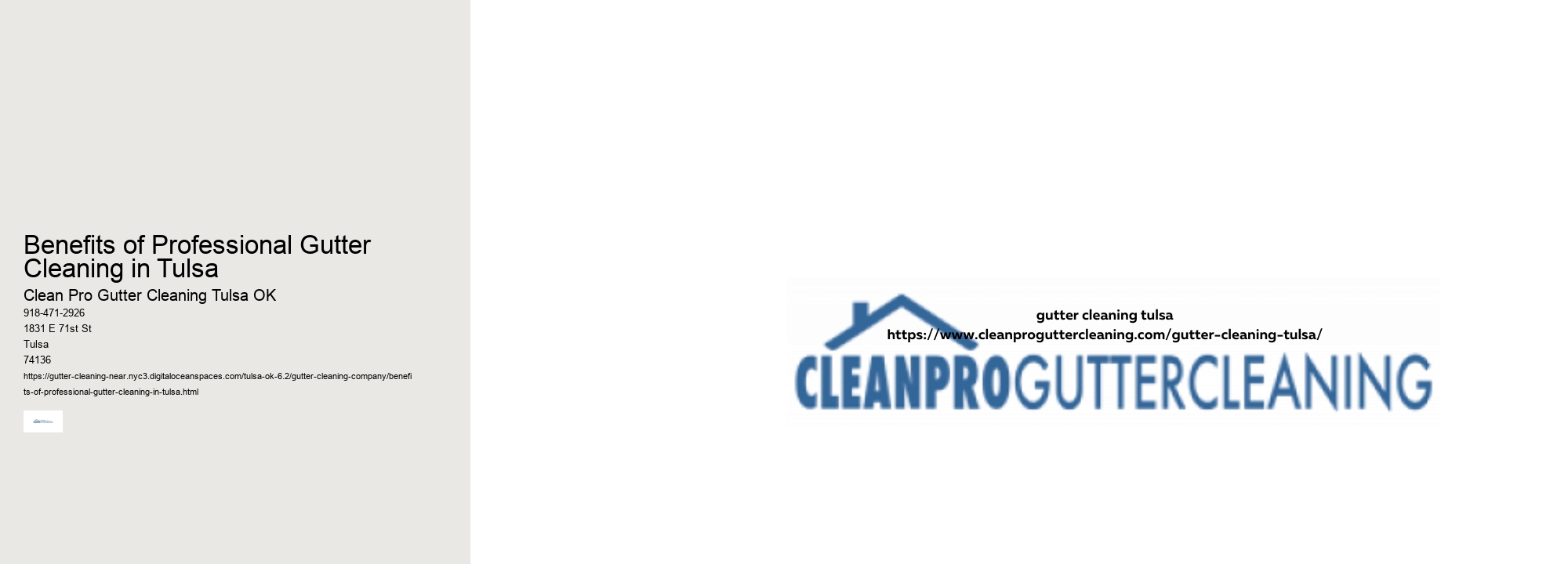 Benefits of Professional Gutter Cleaning in Tulsa