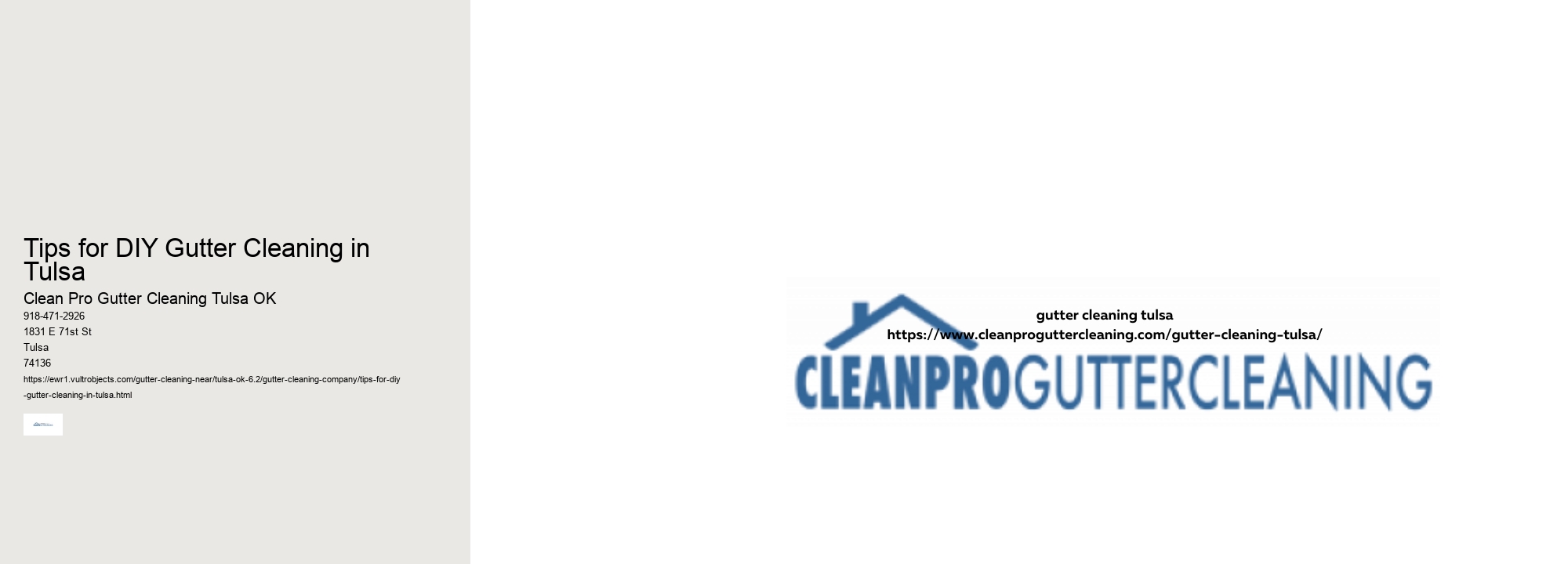 Tips for DIY Gutter Cleaning in Tulsa