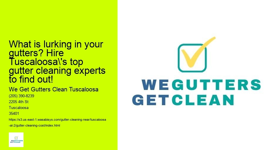 What is lurking in your gutters? Hire Tuscaloosa's top gutter cleaning experts to find out!