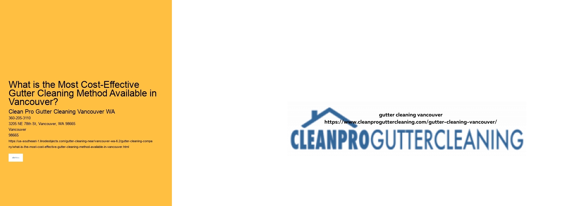 What is the Most Cost-Effective Gutter Cleaning Method Available in Vancouver? 